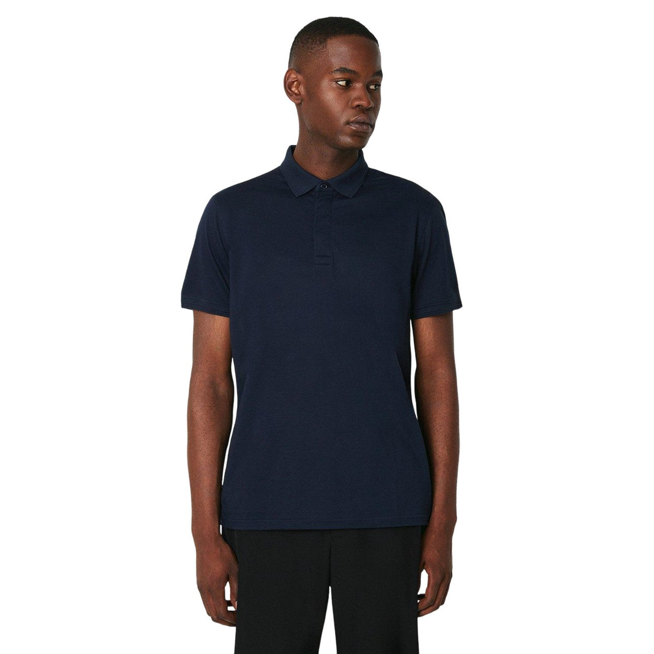 Navy - Front - Burton Mens 1904 Mercerised Cotton Polo Shirt