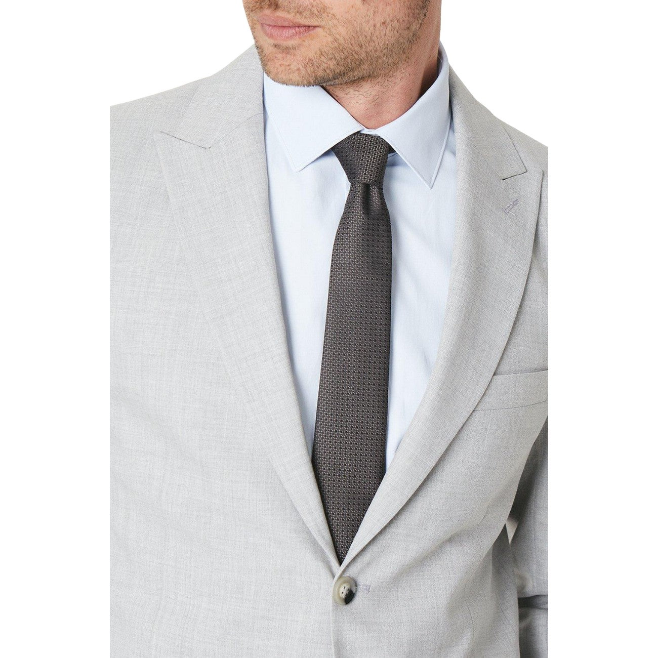 Dark Brown - Side - Burton Mens Dobby Tie