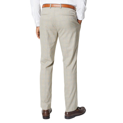 Neutral - Back - Burton Mens Prince Of Wales Check Suit Trousers