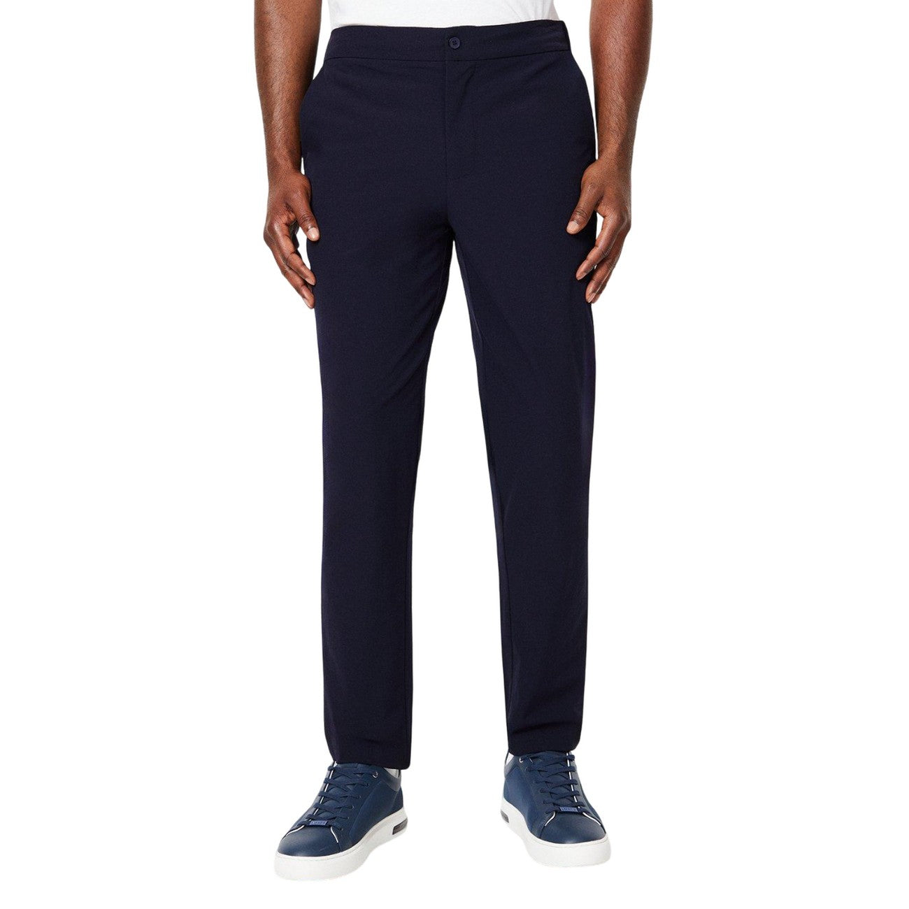 Navy - Front - Burton Mens 1904 Commuter Slim Tailored Trousers