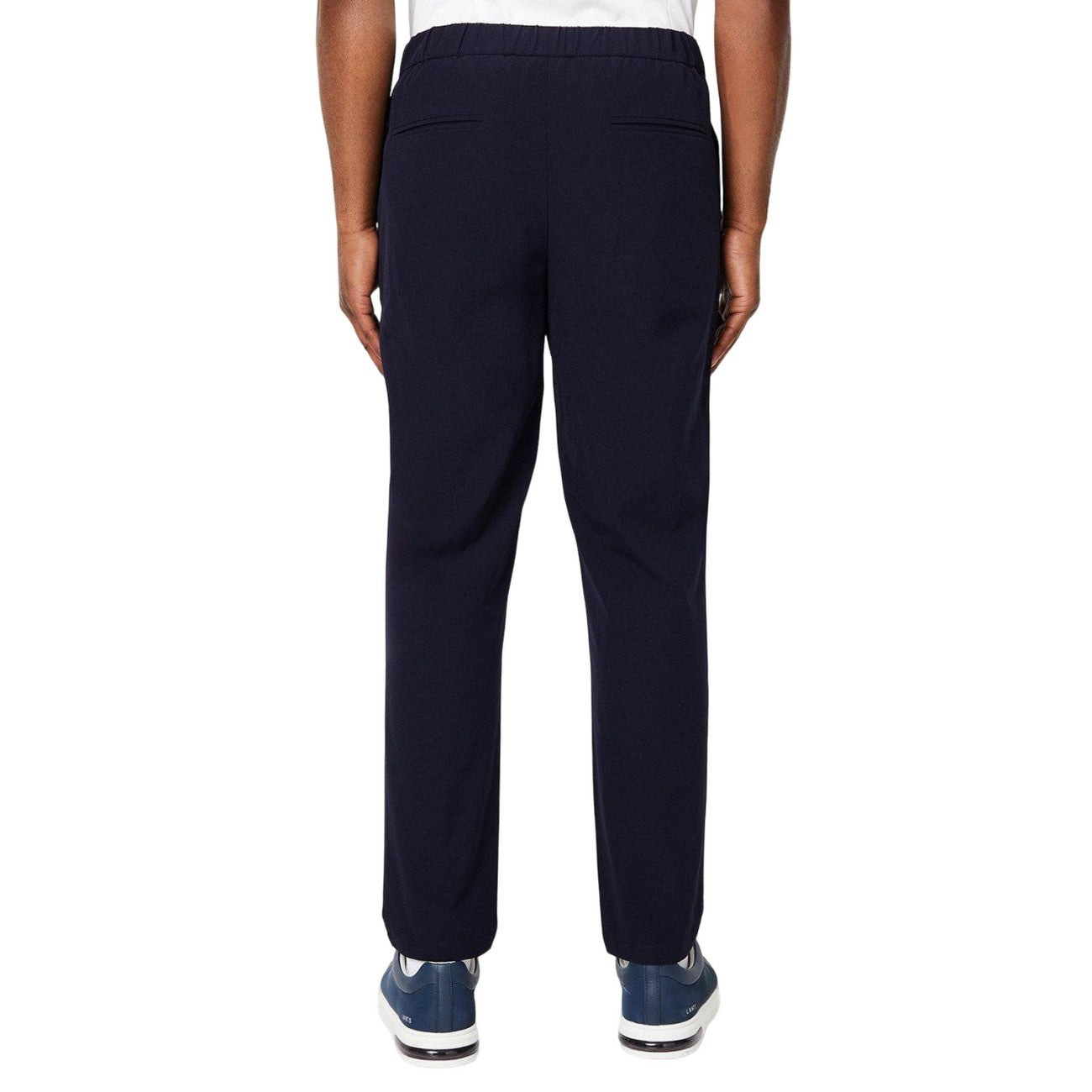 Navy - Back - Burton Mens 1904 Commuter Slim Tailored Trousers