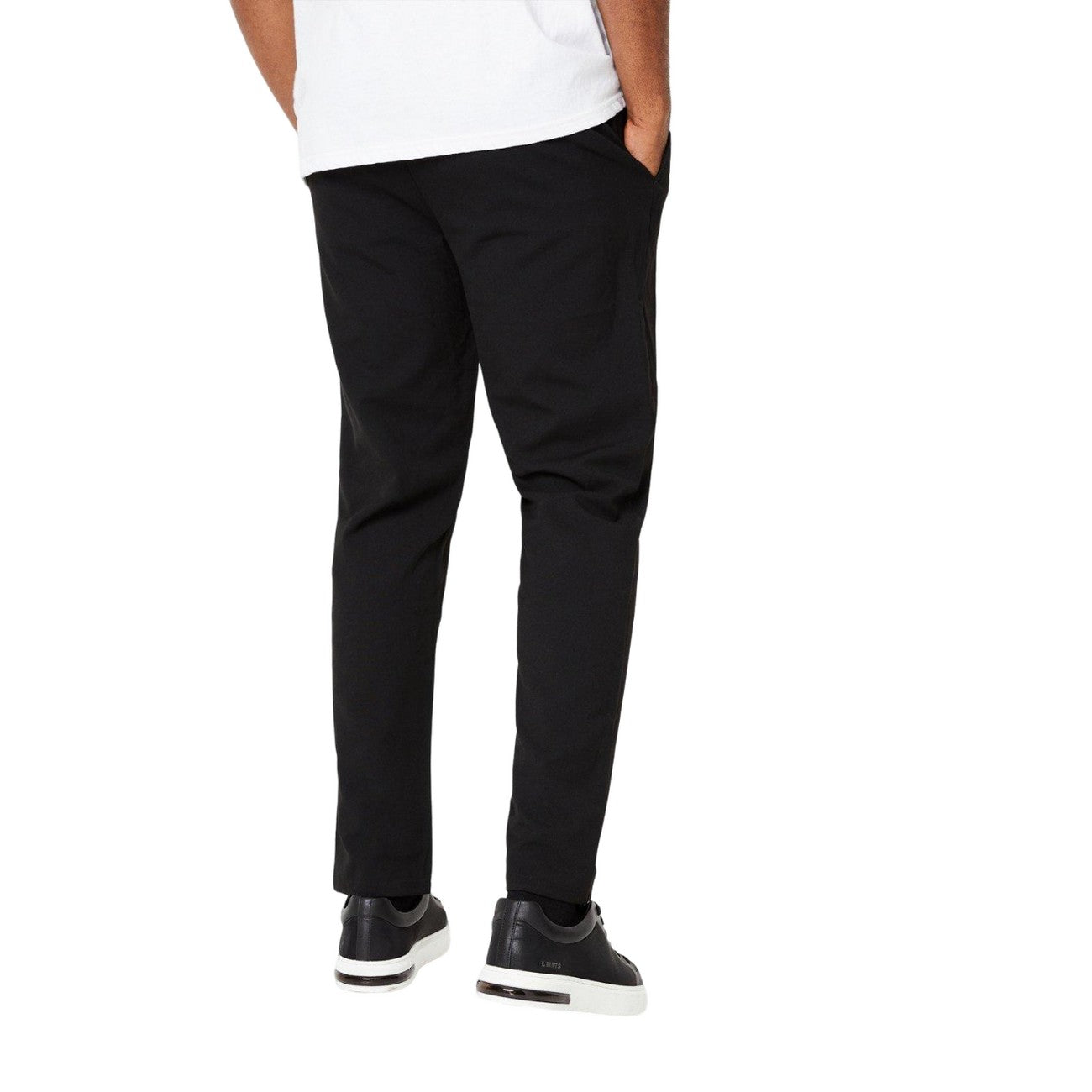 Black - Back - Burton Mens Tapered Leg Slim Trousers