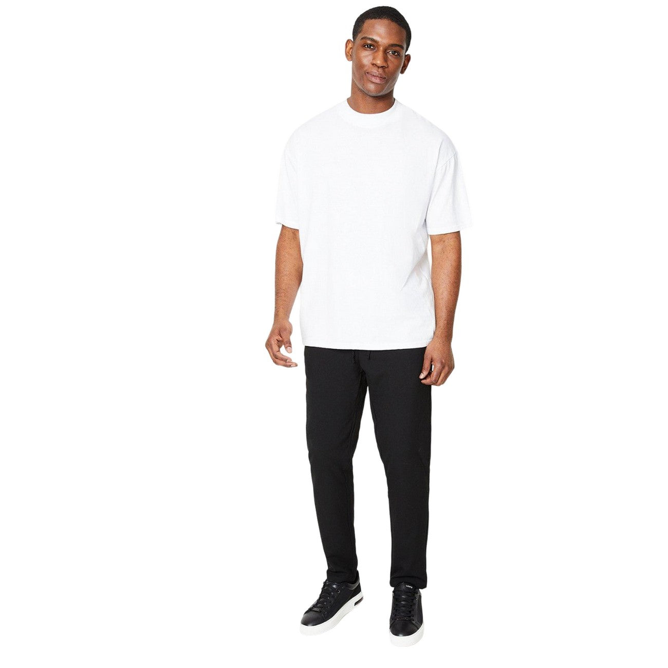 Black - Side - Burton Mens Tapered Leg Slim Trousers