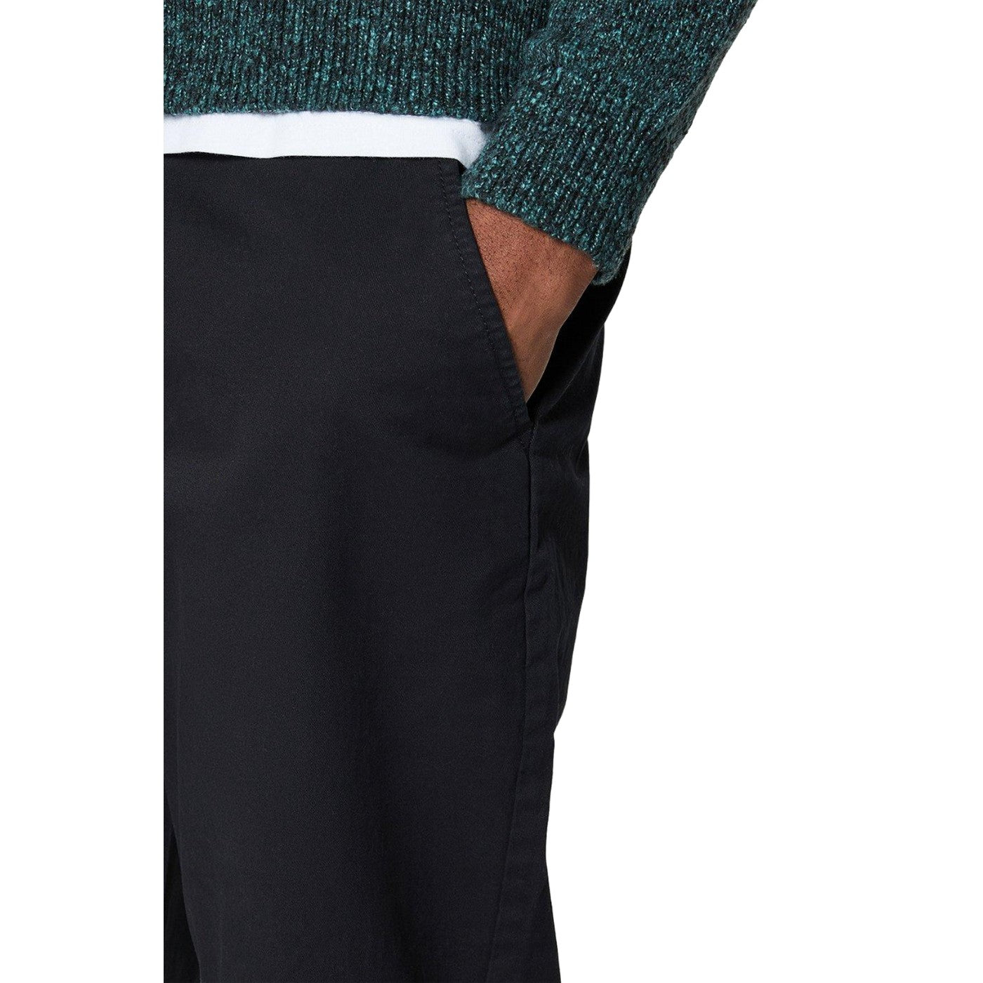 Black - Side - Burton Mens Chino Straight Trousers