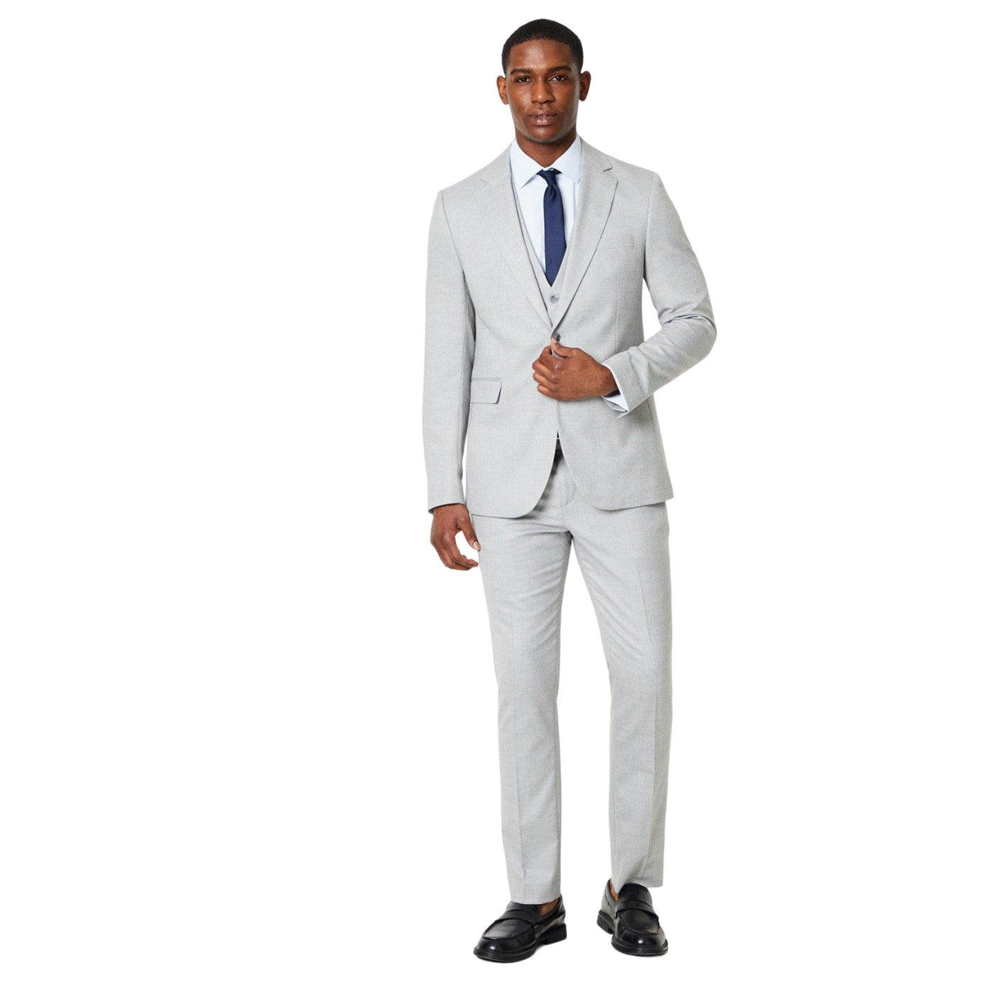 Neutral - Lifestyle - Burton Mens Plain Wedding Suit Trousers