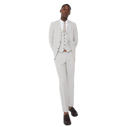 Beige - Lifestyle - Burton Mens Linen Plain Suit Trousers