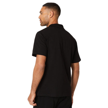 Black - Back - Burton Mens Jersey Revere Collar Polo Shirt