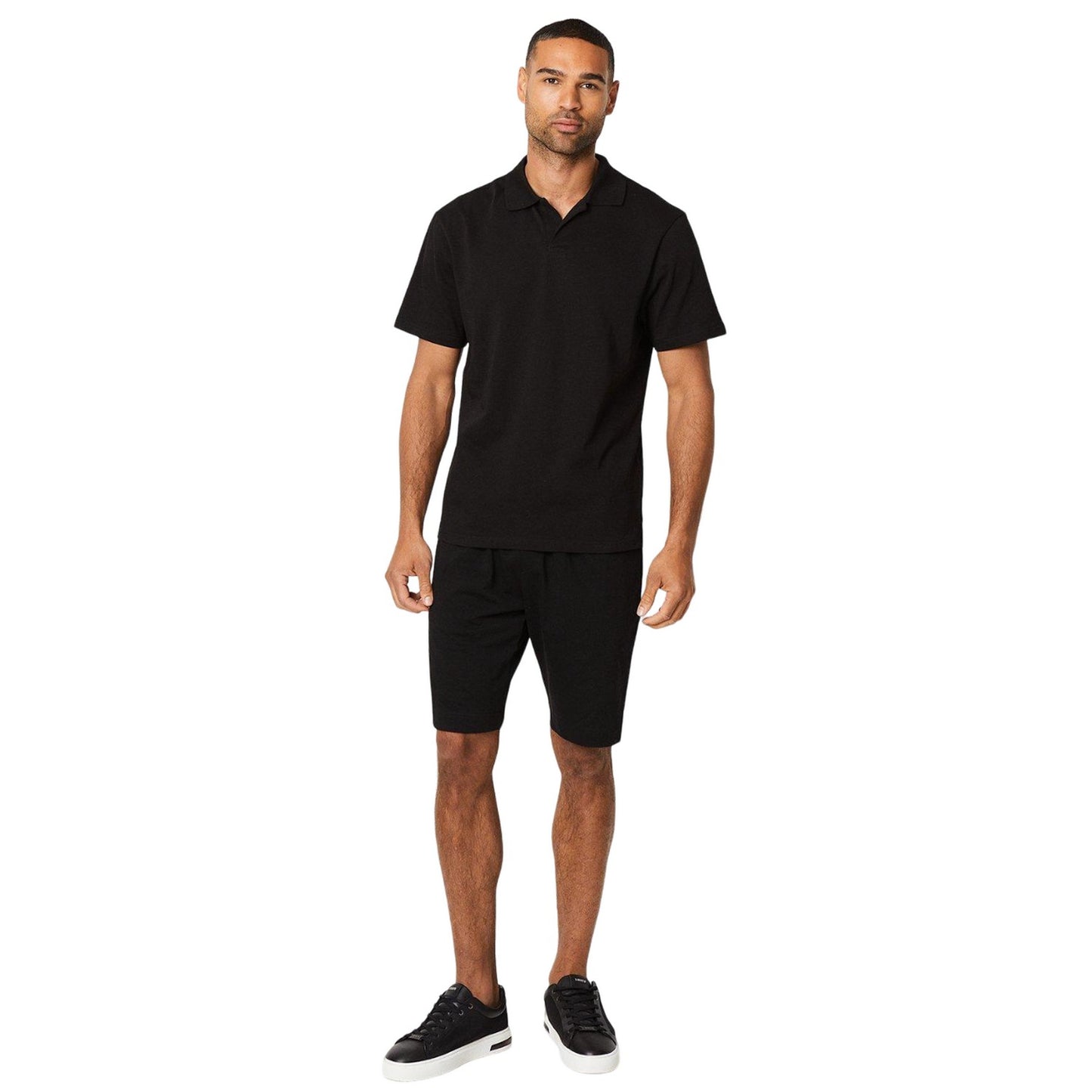 Black - Lifestyle - Burton Mens Jersey Revere Collar Polo Shirt