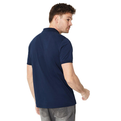 Navy - Back - Burton Mens Zip Split Placket Polo Shirt