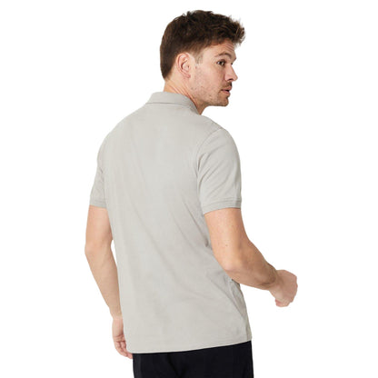 Silver Grey - Back - Burton Mens Zip Split Placket Polo Shirt