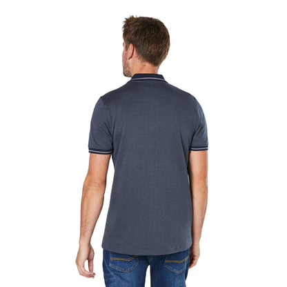 Navy - Back - Burton Mens Jacquard Polo Shirt