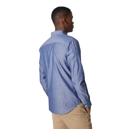 Dark Blue - Back - Burton Mens Chambray Long-Sleeved Shirt