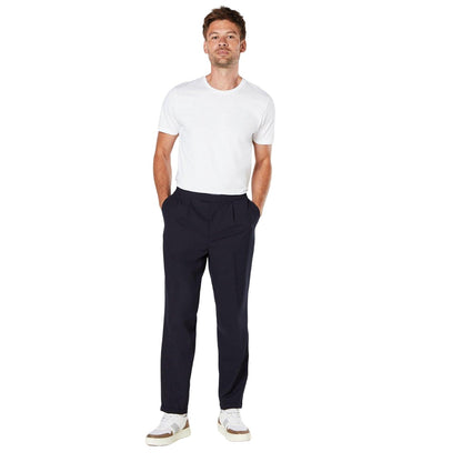 Black - Lifestyle - Burton Mens Pleated Elasticated Waist Tapered Trousers