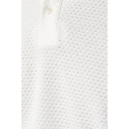 White - Side - Burton Mens Textured Lightweight Polo Shirt