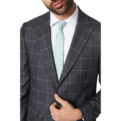 Sage - Front - Burton Mens Slim Jacquard Tie Set
