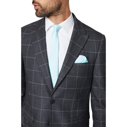 Aqua - Side - Burton Mens Slim Tie Set