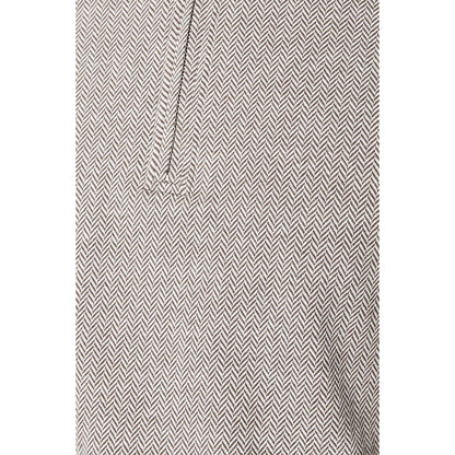Oatmeal - Side - Burton Mens Herringbone Textured Quarter Zip Polo Shirt