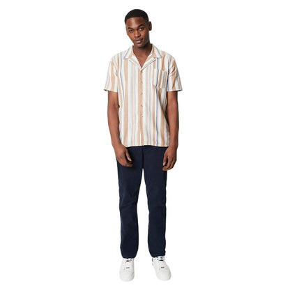 Multicoloured - Lifestyle - Burton Mens Textured Stripe Short-Sleeved Shirt