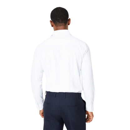 White - Back - Burton Mens Cavalry Twill Easy-Iron Slim Formal Shirt