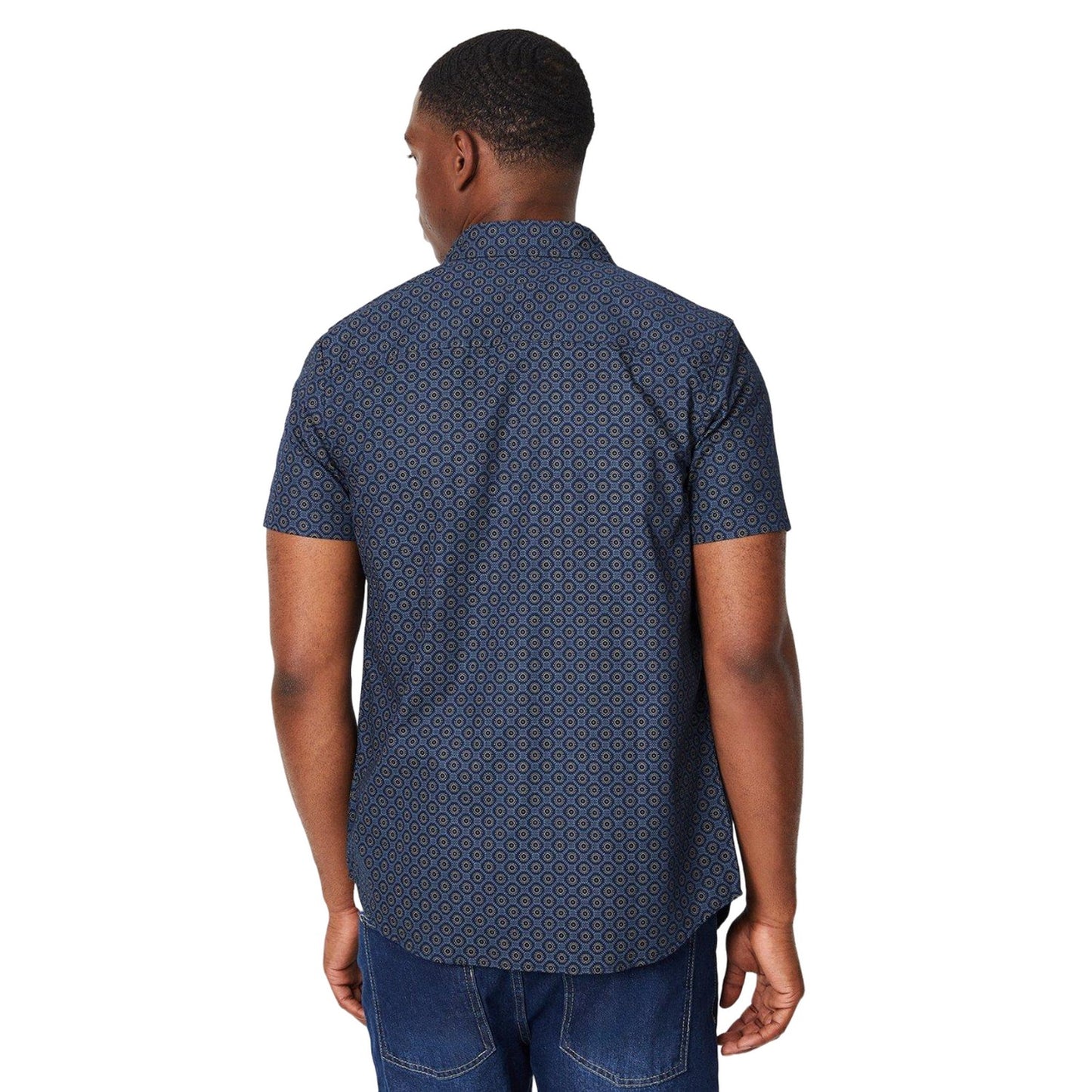 Navy - Back - Burton Mens Circle Short-Sleeved Shirt