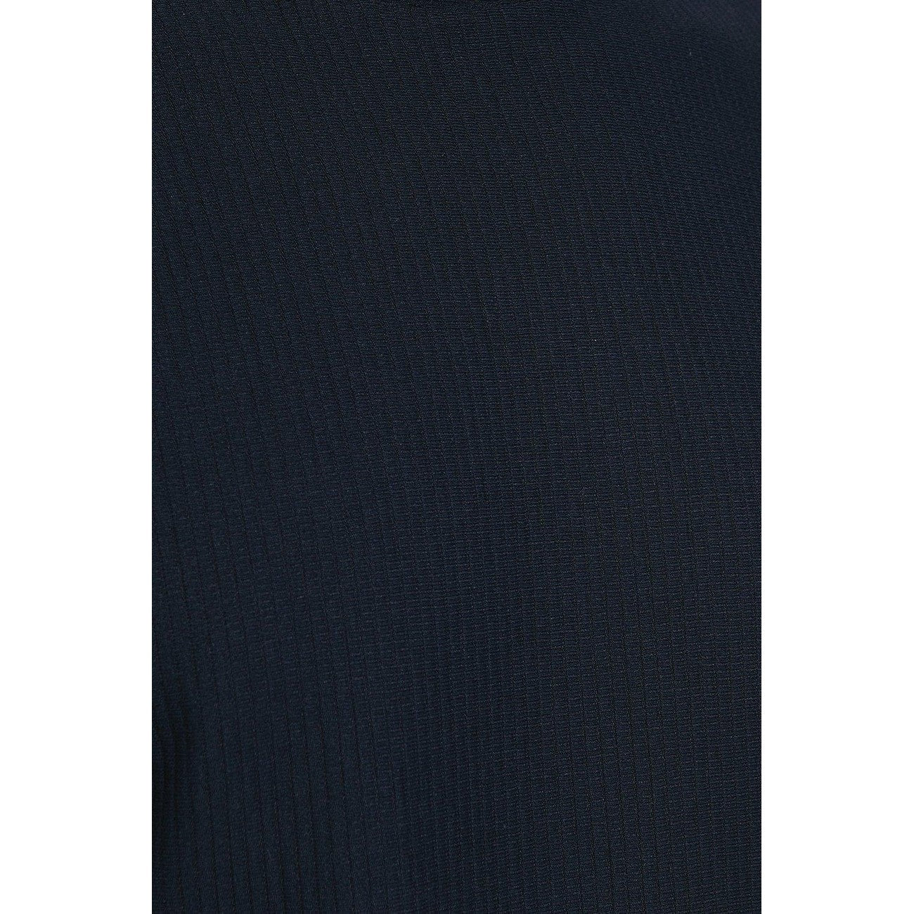 Navy - Side - Burton Mens Ribbed Crew Neck T-Shirt