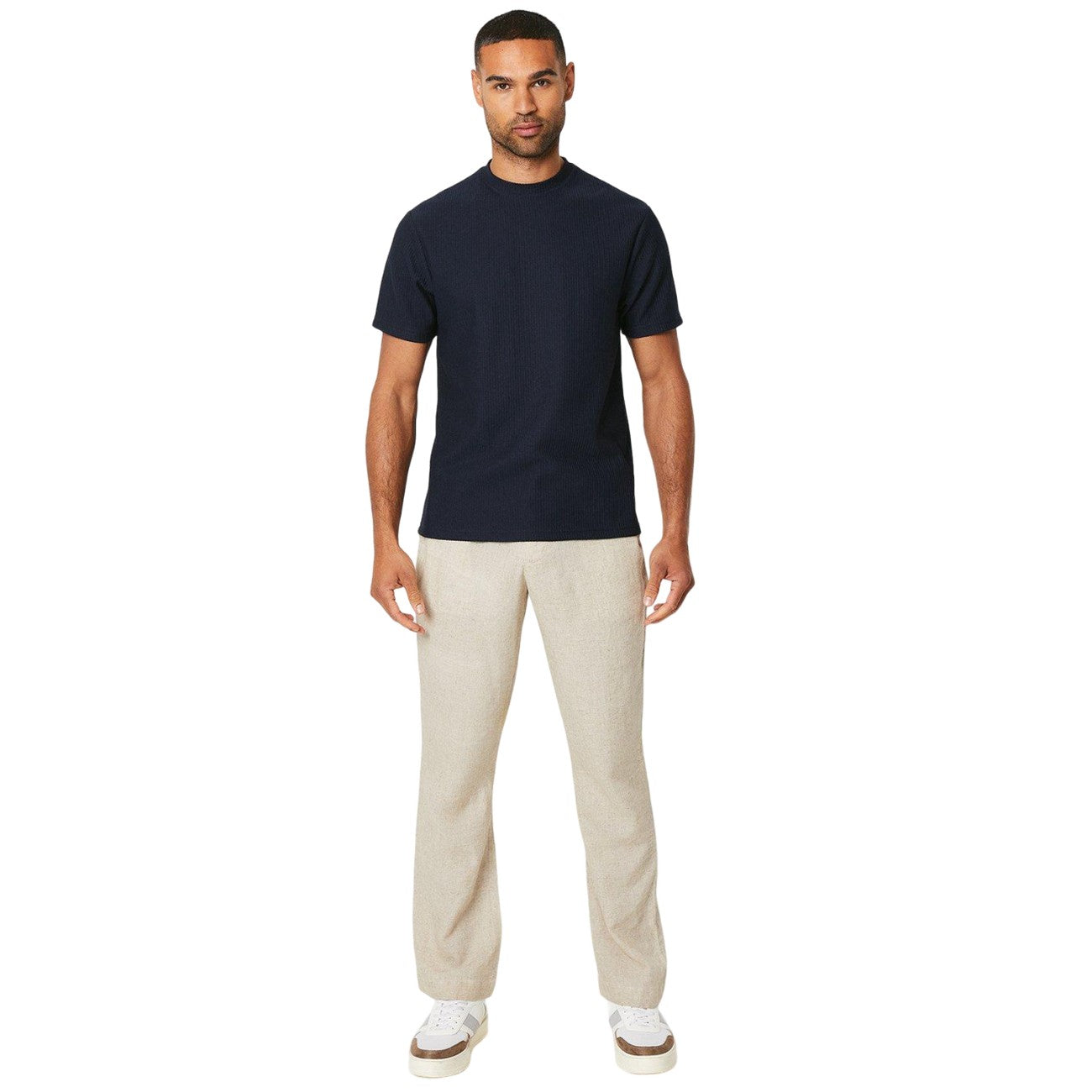 Navy - Lifestyle - Burton Mens Ribbed Crew Neck T-Shirt