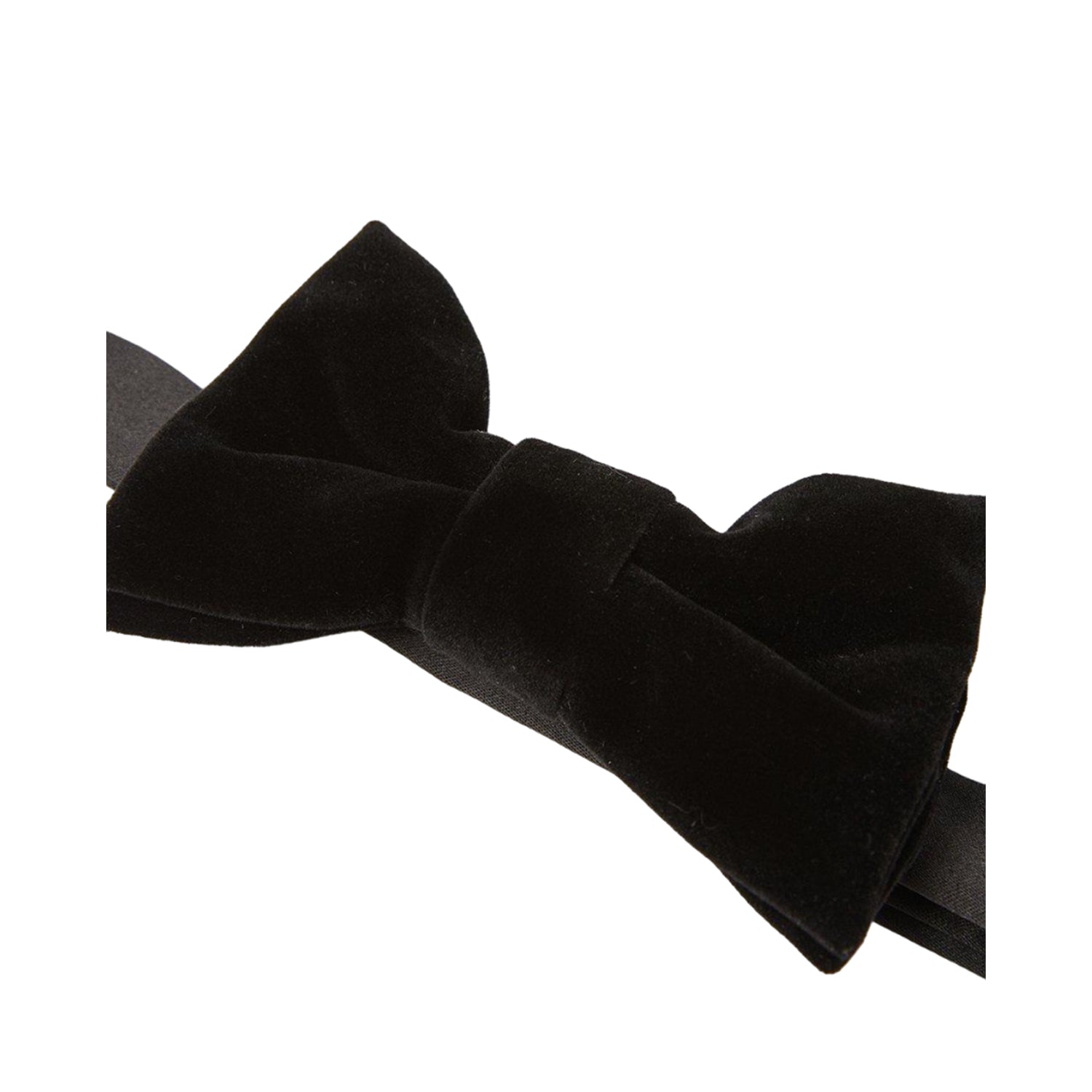 Black - Back - Burton Mens Velvet Bow Tie