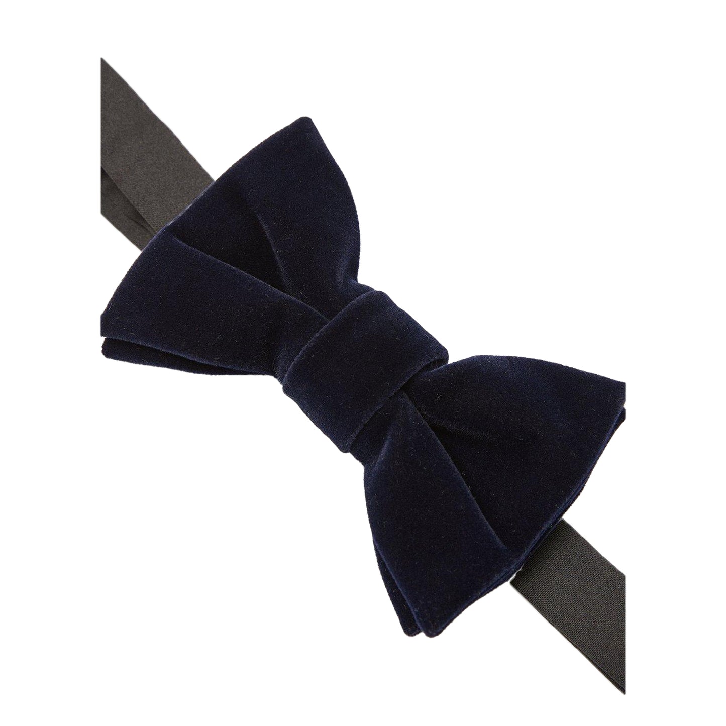 Navy - Side - Burton Mens Velvet Bow Tie