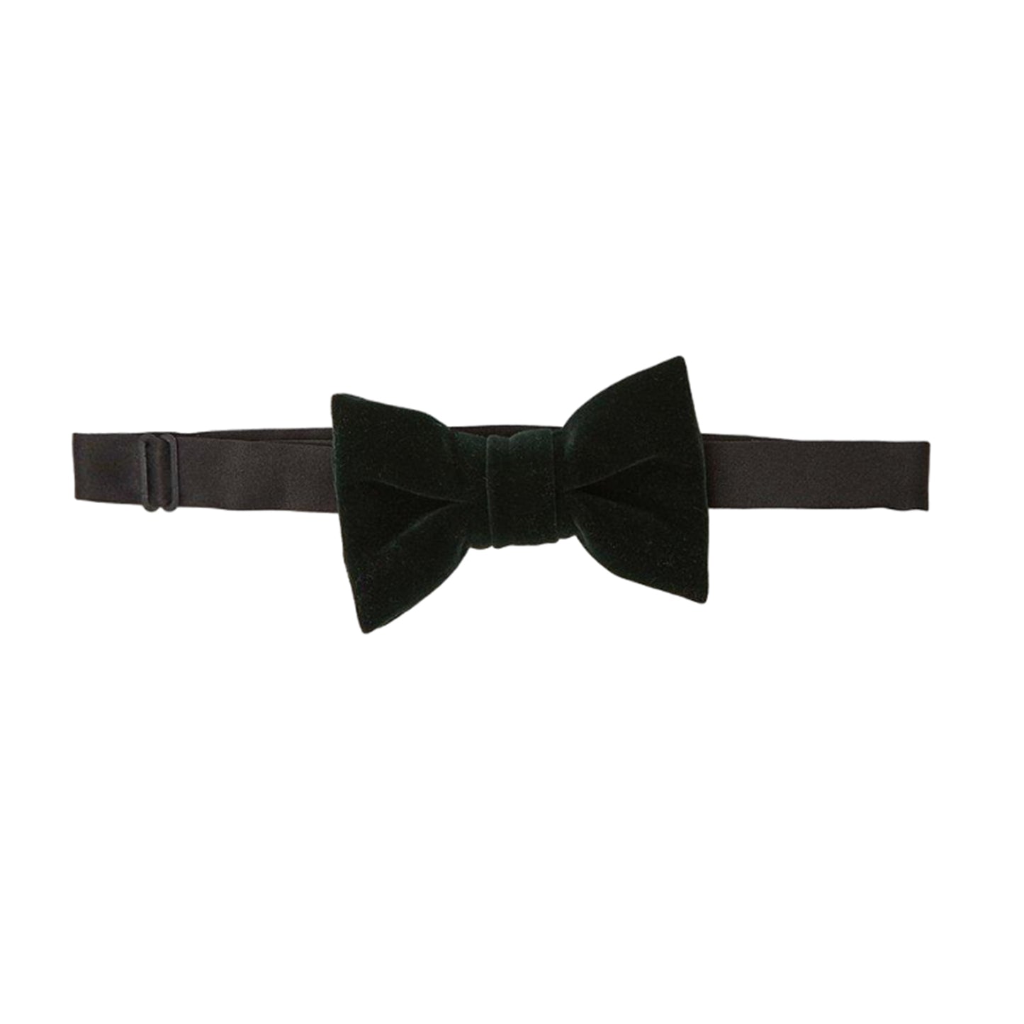 Bottle Green - Front - Burton Mens Velvet Bow Tie