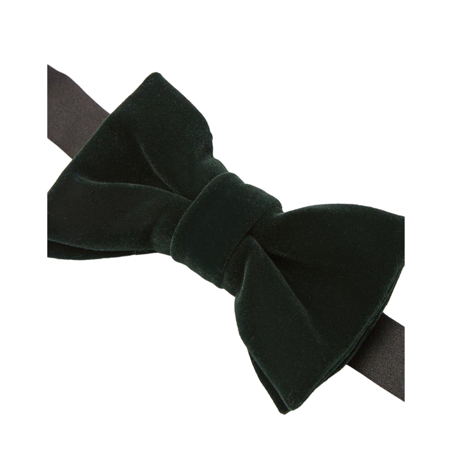 Bottle Green - Back - Burton Mens Velvet Bow Tie