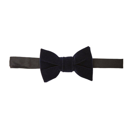 Navy - Back - Burton Mens Velvet Bow Tie