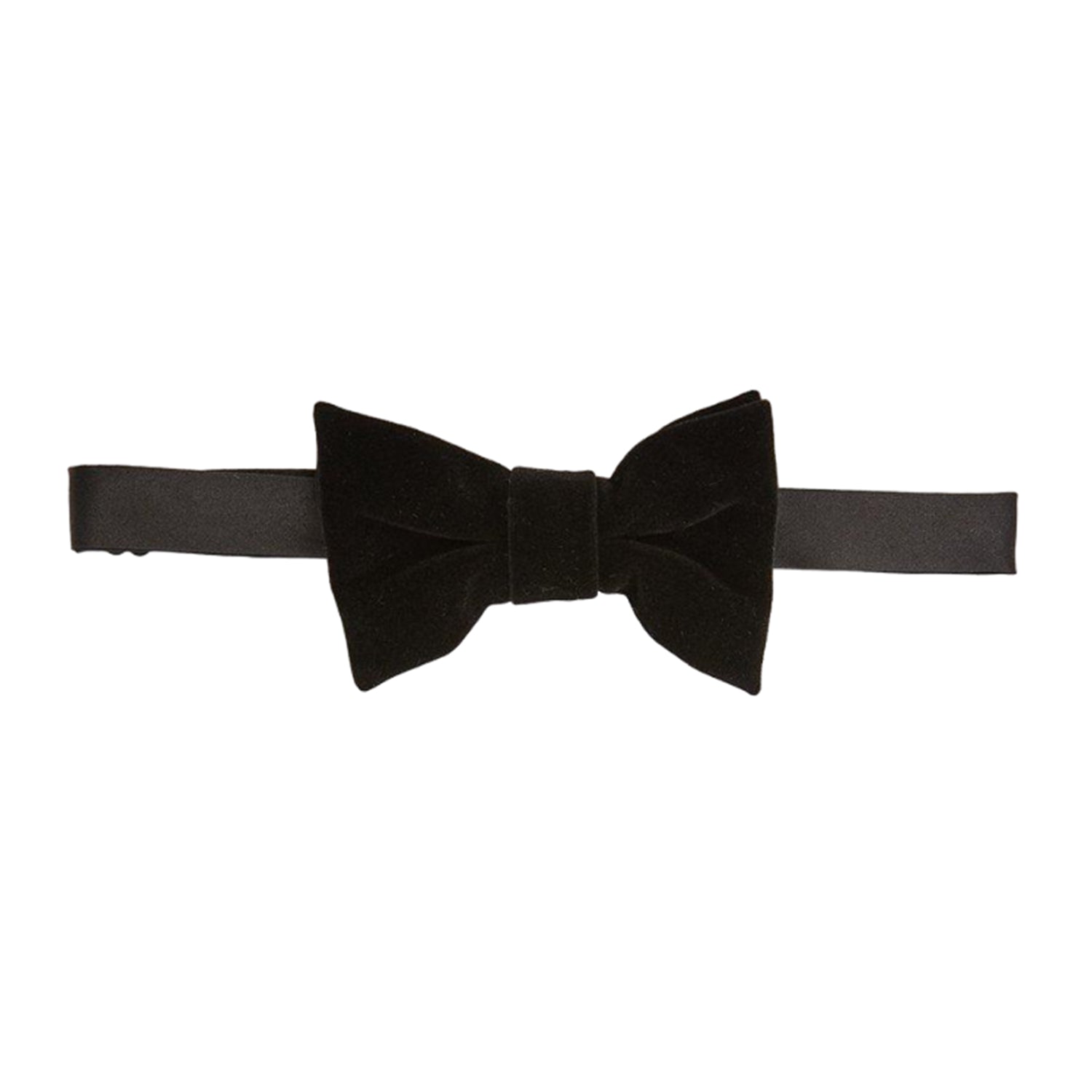 Black - Front - Burton Mens Velvet Bow Tie