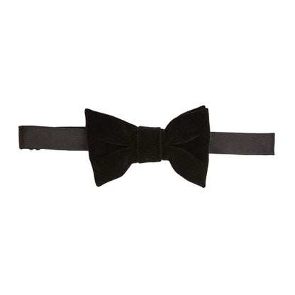Black - Front - Burton Mens Velvet Bow Tie