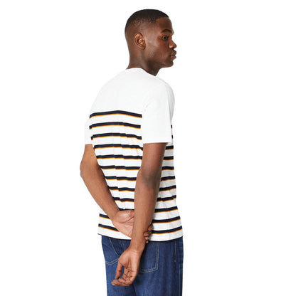 White - Back - Burton Mens Classic Stripe Pique T-Shirt