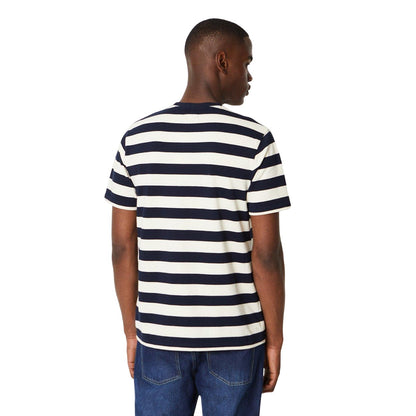 Navy - Back - Burton Mens Wide Stripe Pique T-Shirt