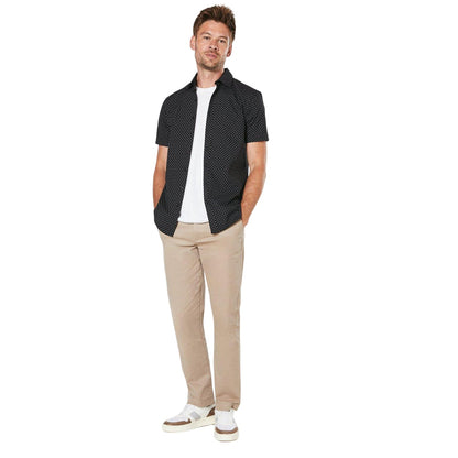 Black - Lifestyle - Burton Mens Ditsy Print Short-Sleeved Shirt