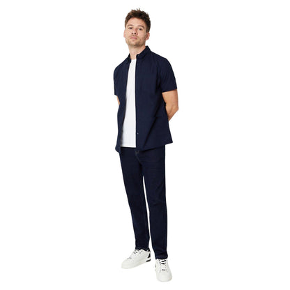 Dark Blue - Side - Burton Mens Rinse Tapered Jeans