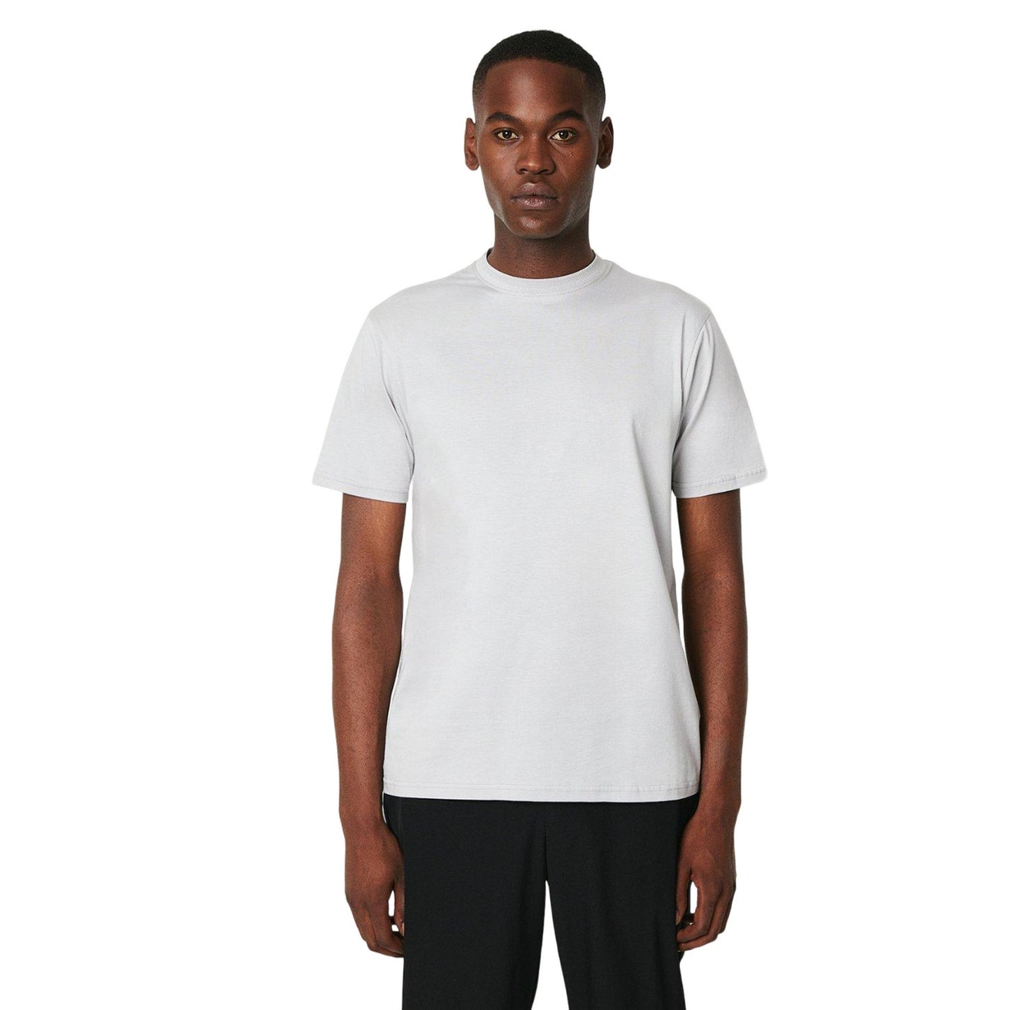 Grey - Front - Burton Mens 1904 Mercerised Cotton T-Shirt