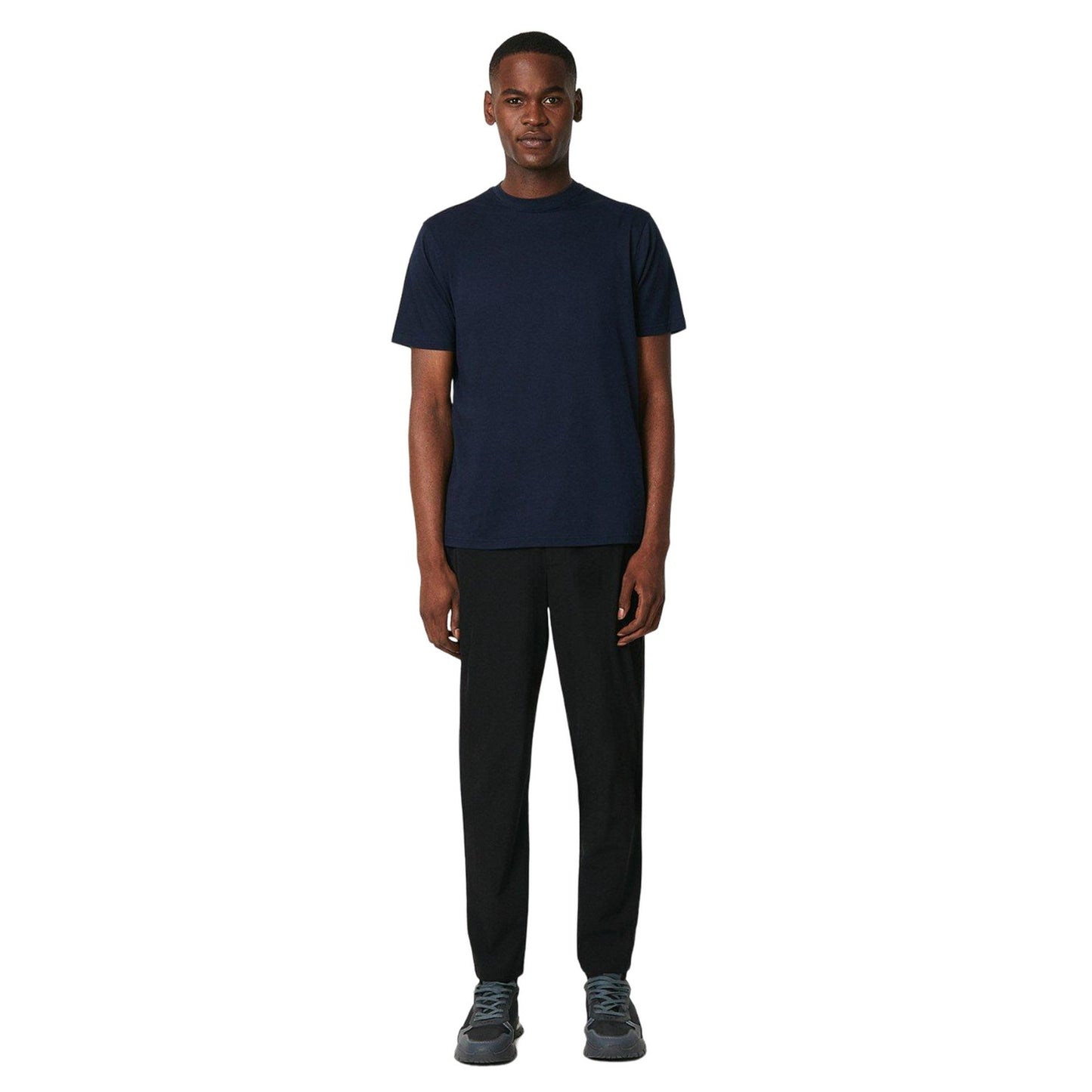 Navy - Side - Burton Mens 1904 Mercerised Cotton T-Shirt