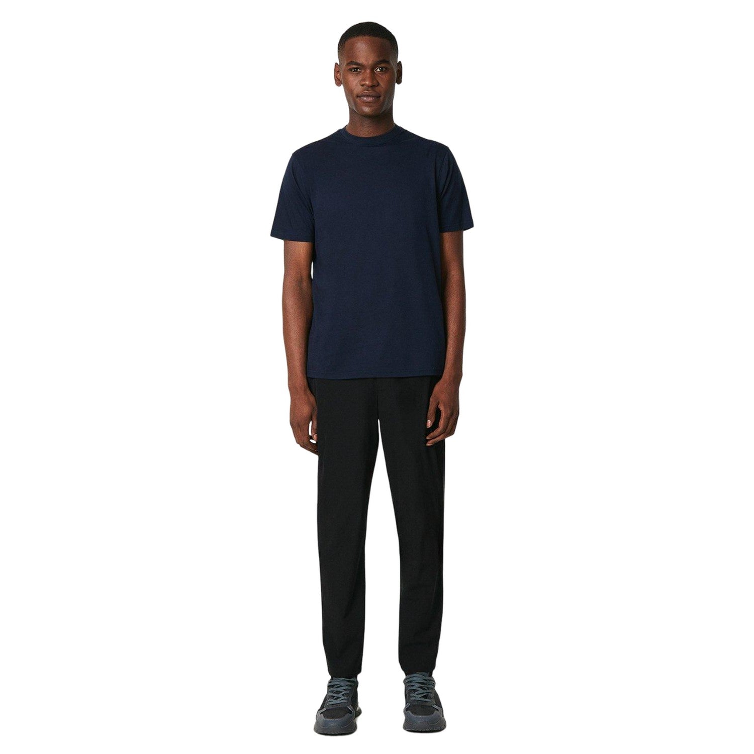 Navy - Side - Burton Mens 1904 Mercerised Cotton T-Shirt