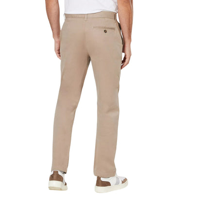 Cream - Back - Burton Mens Plain Slim Chinos