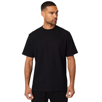 Black - Front - Burton Mens Waffle Oversized T-Shirt