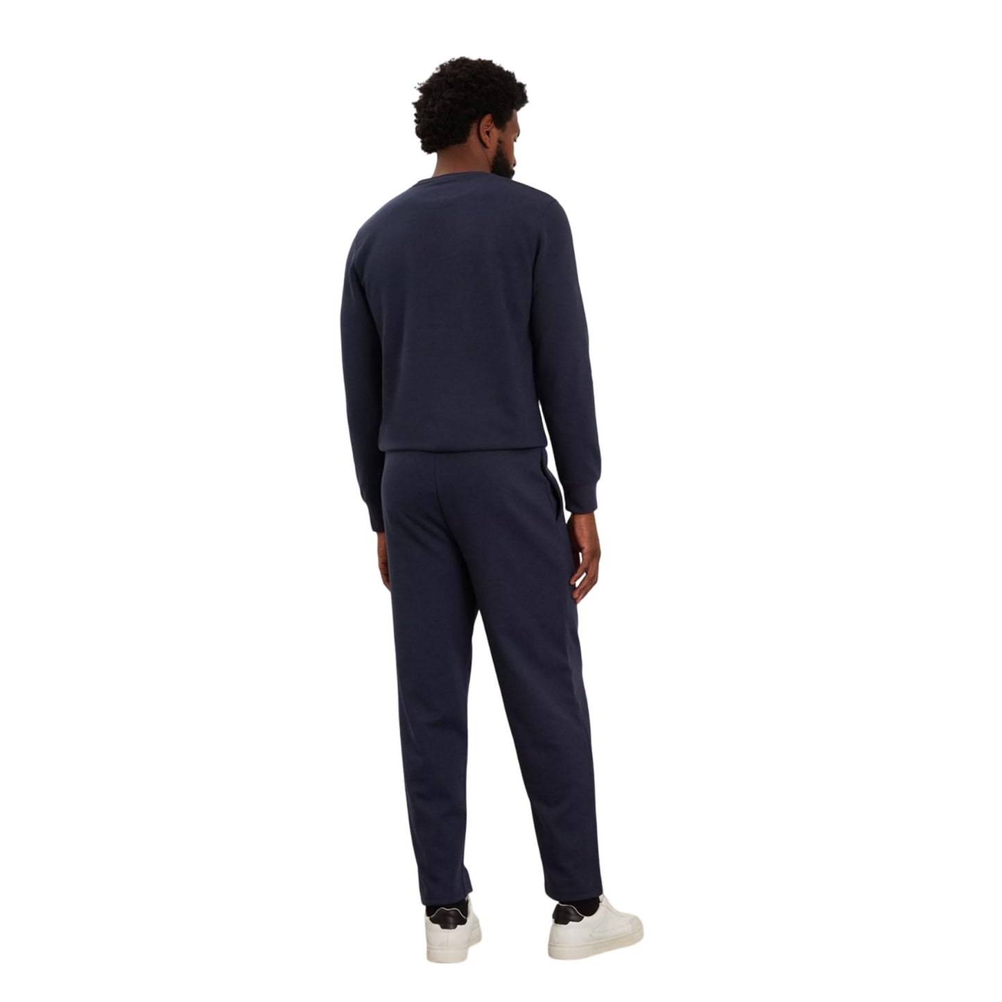 Navy - Back - Burton Mens Double Knit Jogging Bottoms