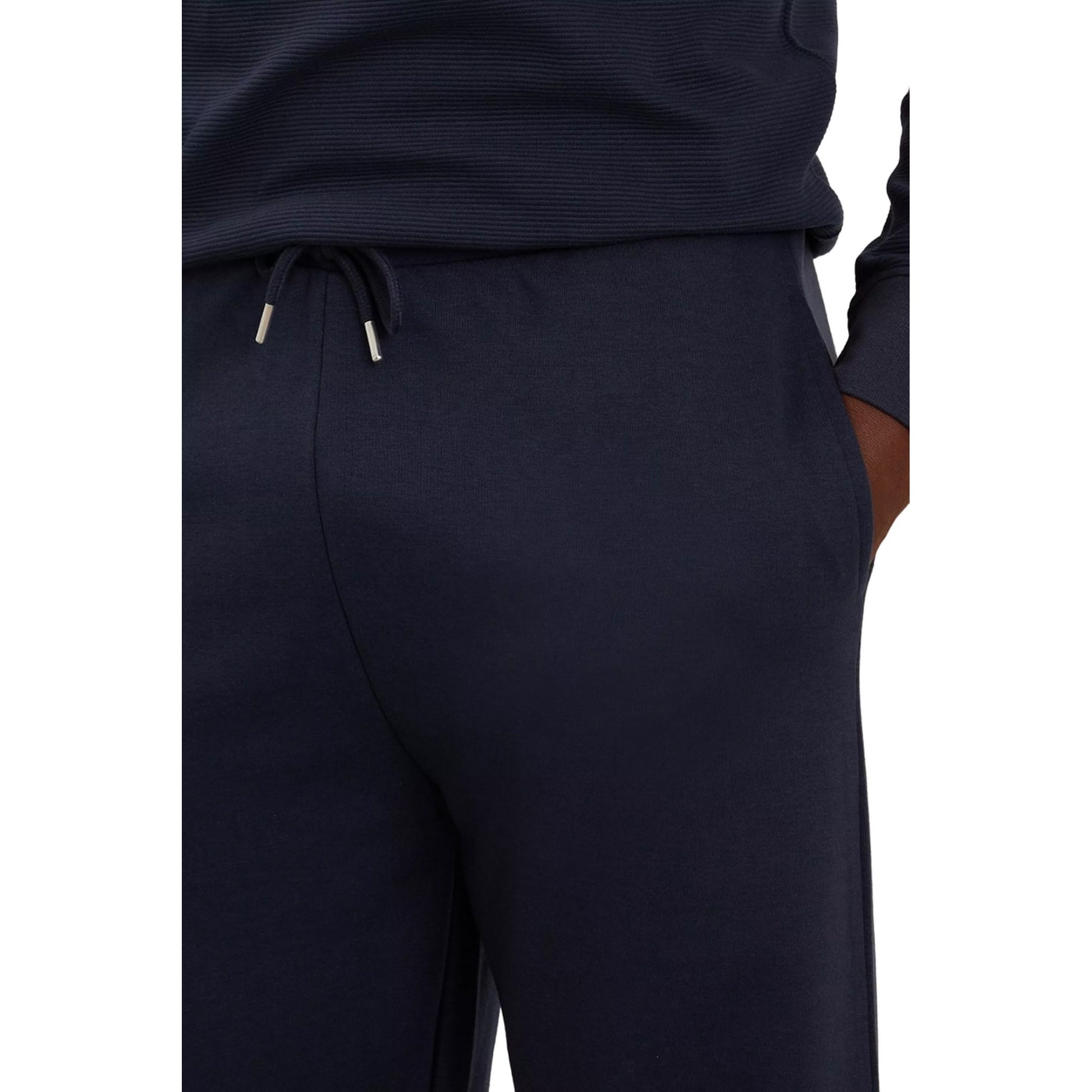 Navy - Side - Burton Mens Double Knit Jogging Bottoms