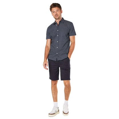 Black - Side - Burton Mens Geo Abstract Short-Sleeved Shirt