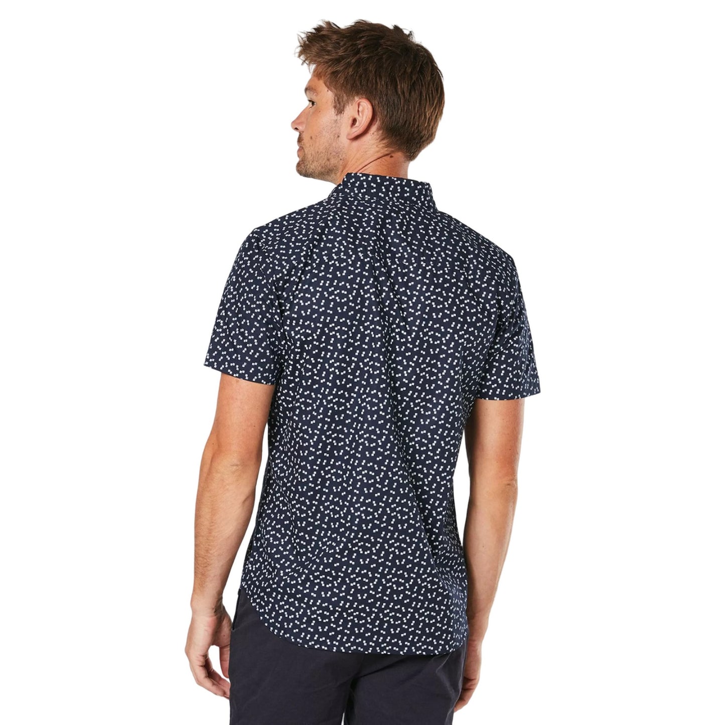 Black - Back - Burton Mens Box Geometric Short-Sleeved Shirt