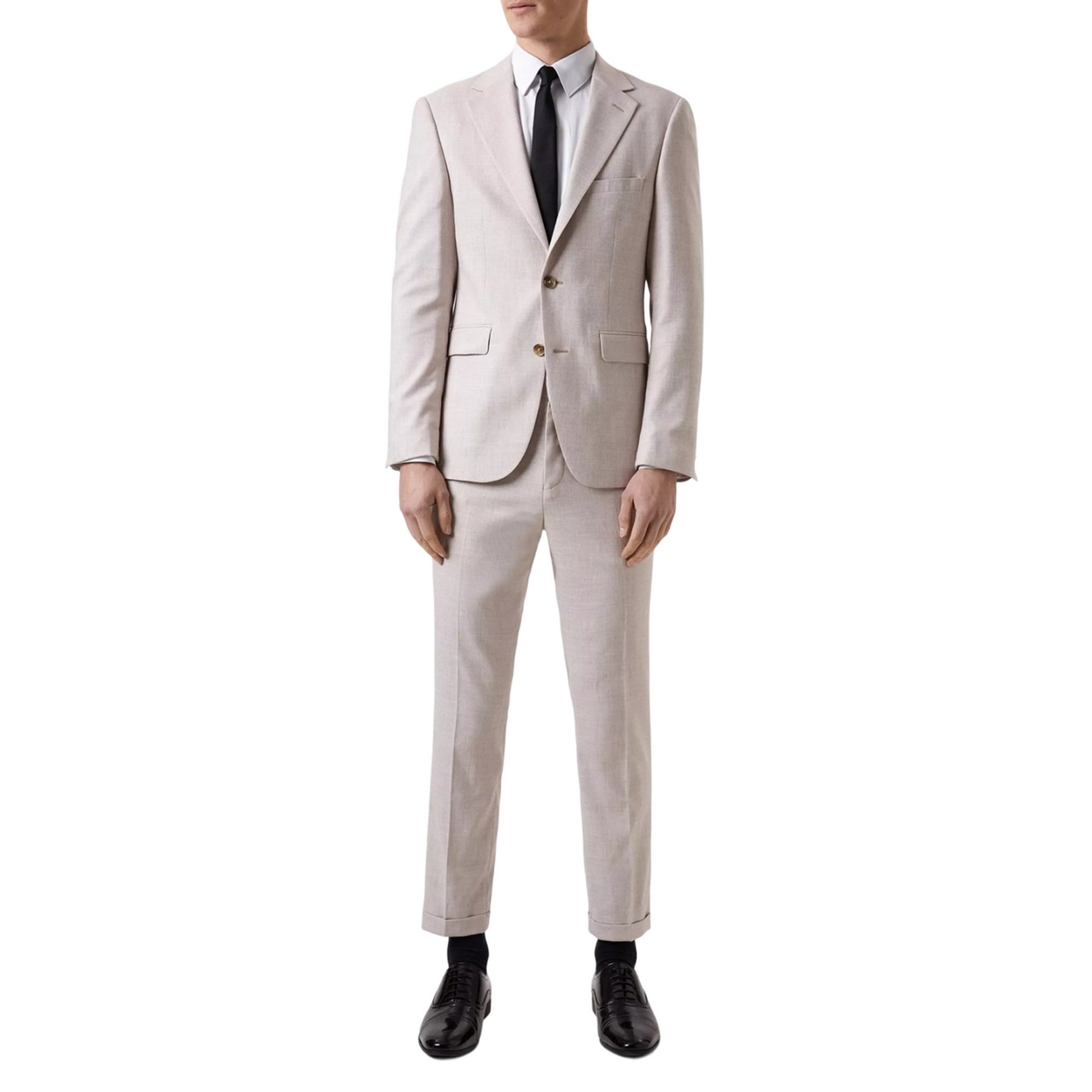 Pink - Side - Burton Mens Slub Slim Suit Jacket