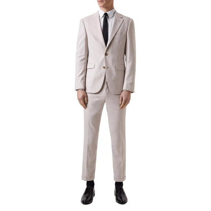 Pink - Side - Burton Mens Slub Slim Suit Jacket