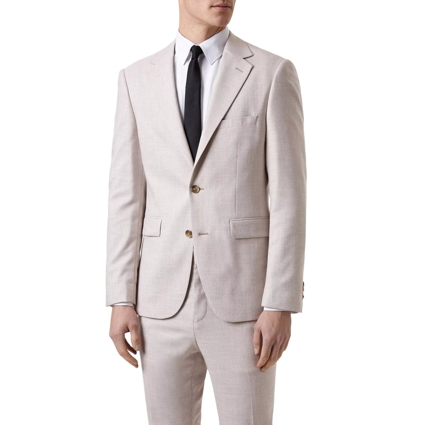 Pink - Front - Burton Mens Slub Slim Suit Jacket