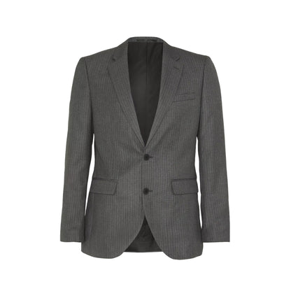 Grey - Front - Burton Mens Herringbone Tailored Suit Jacket